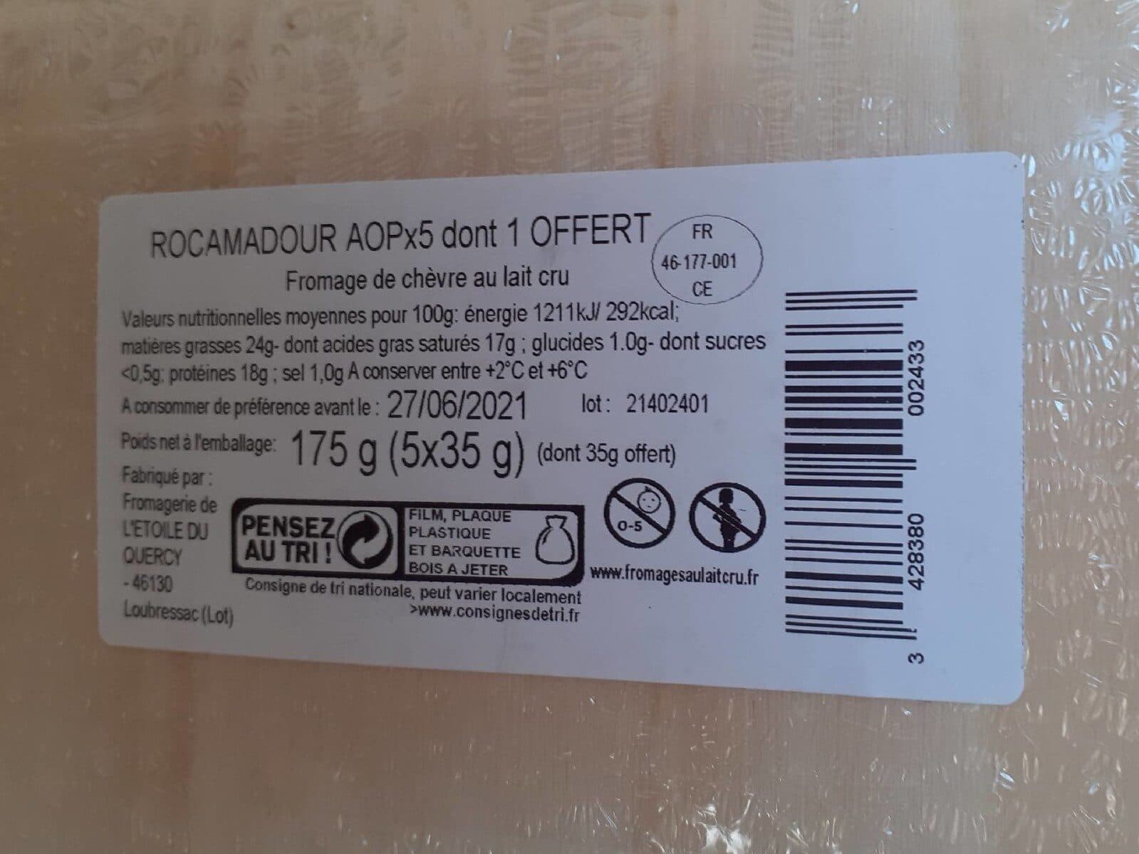 Etoile du Quercy Rocamadour packshot