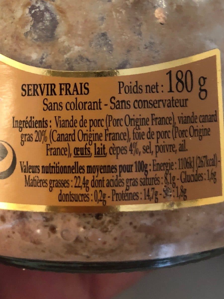 Maison Torres Terrine aux Cèpes packshot