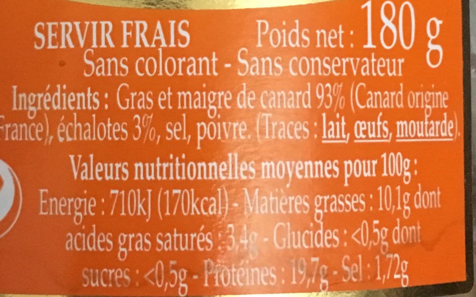 Maison Torres Grattons de Canard à l'Echalote packshot