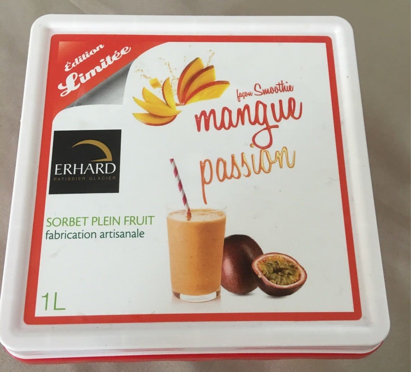 Erhard Sorbet mangue passion packshot