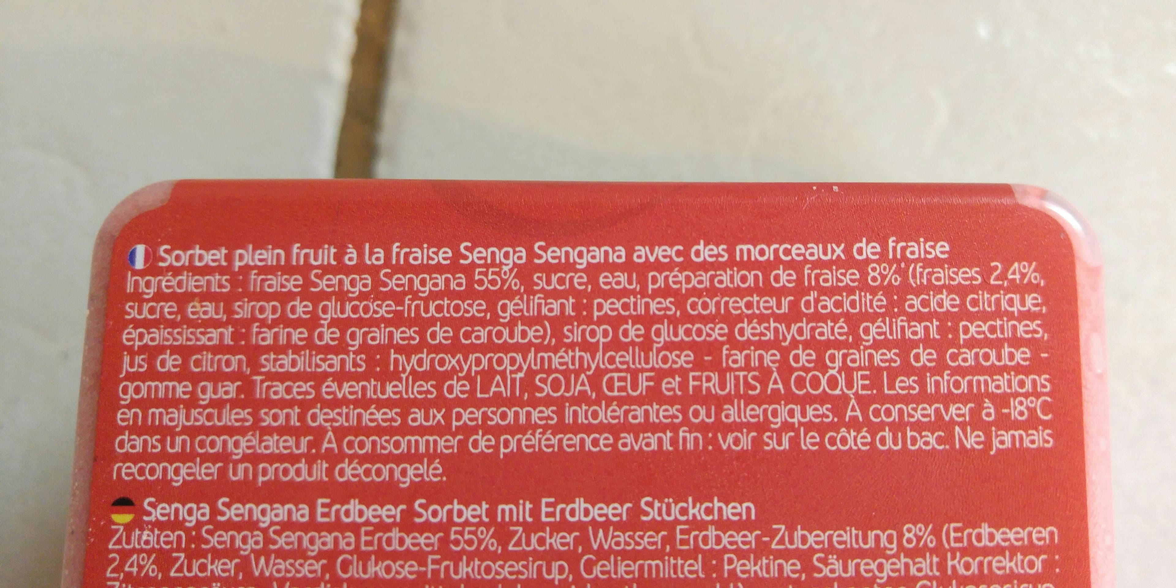 Erhard Sorbet fraise packshot