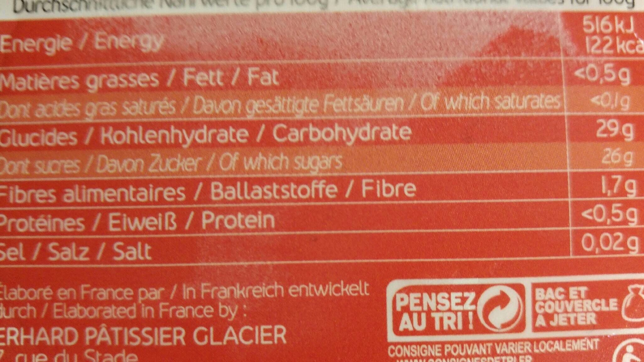 Erhard Sorbet fraise packshot