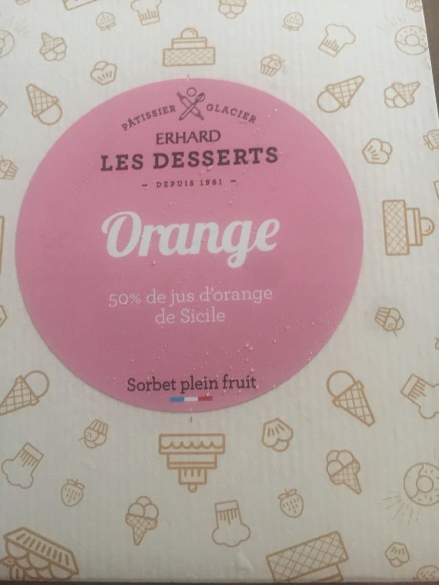 Erhard Sorbet plein fruit orange packshot