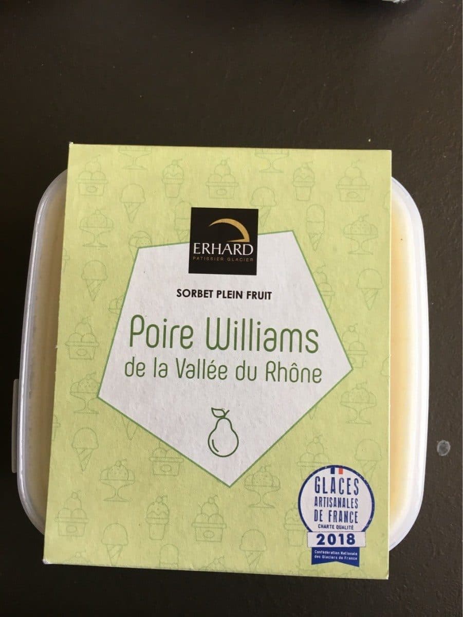 Erhard Sorbet Poire William packshot