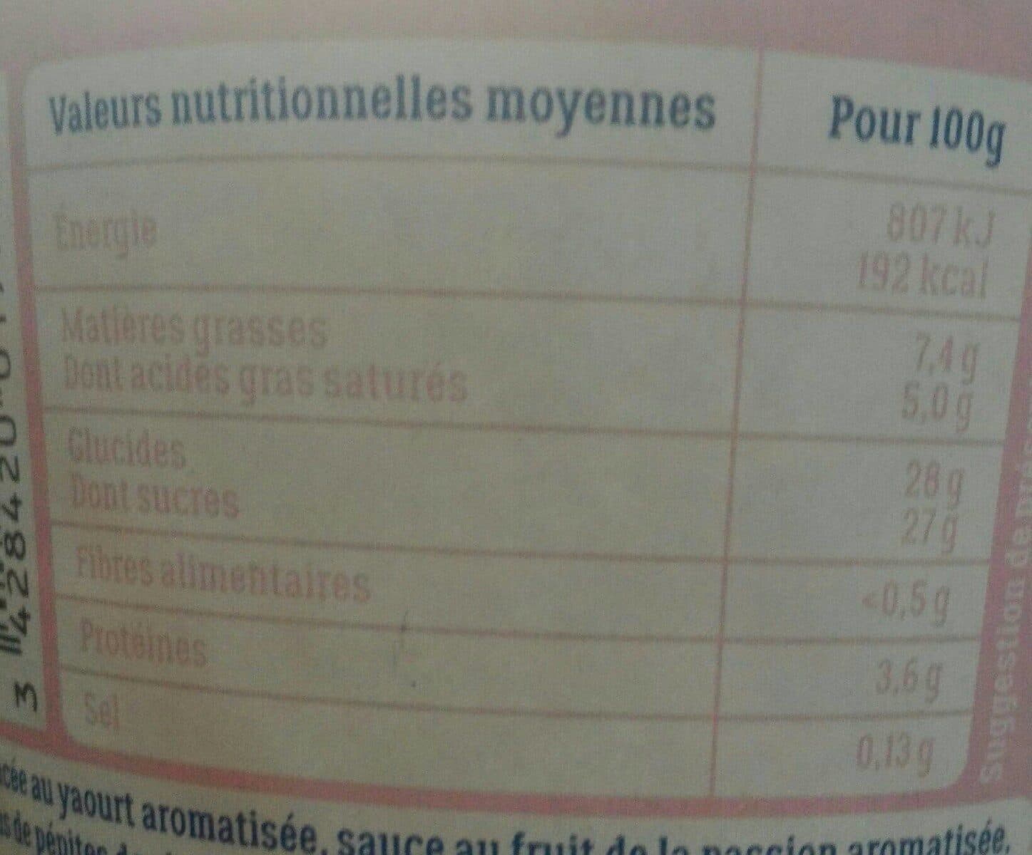 Open Food Facts Crème glacée yaourt - Coulis passion packshot