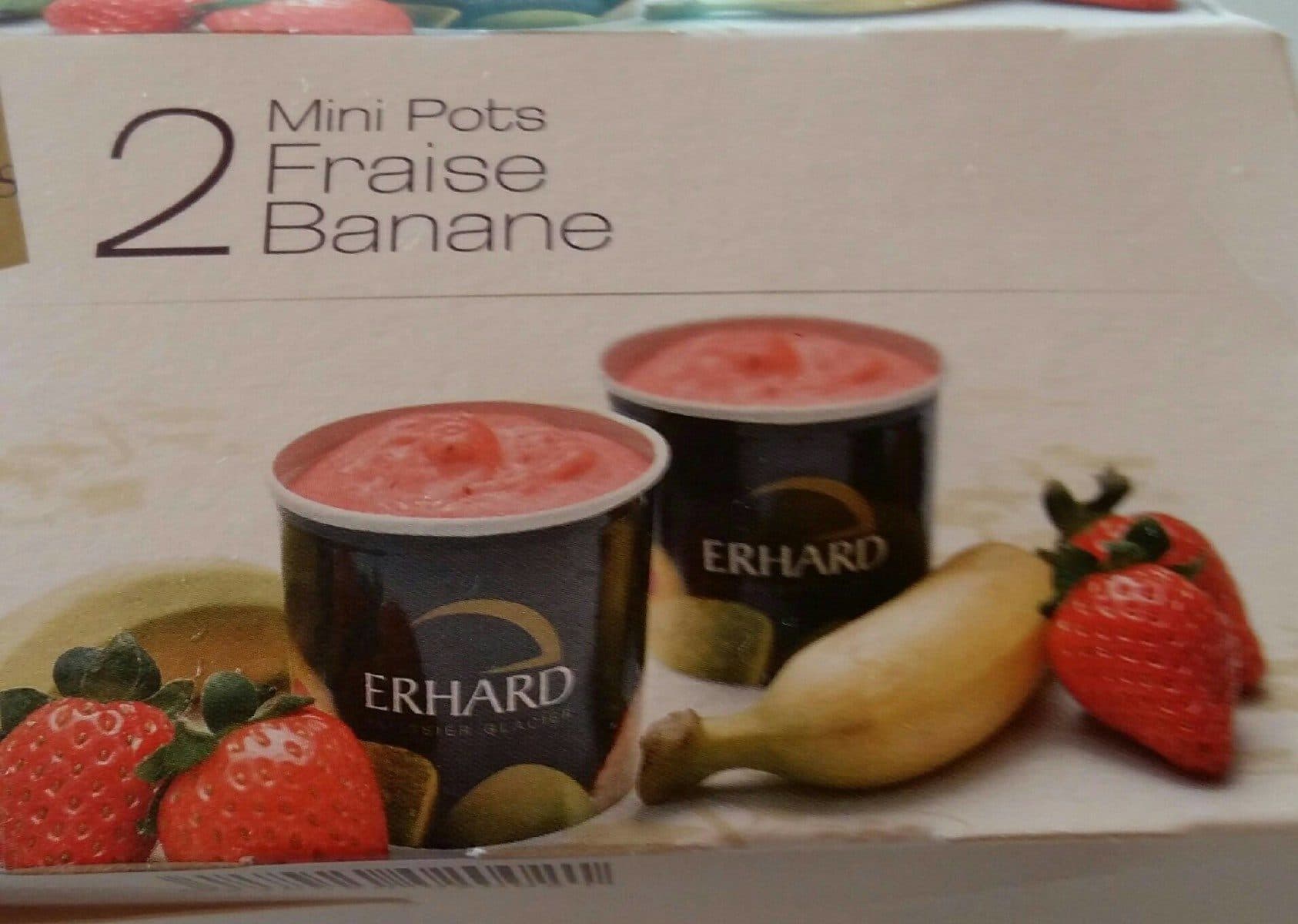 Erhard Sorbet plein fruit à la fraise et à la banane packshot