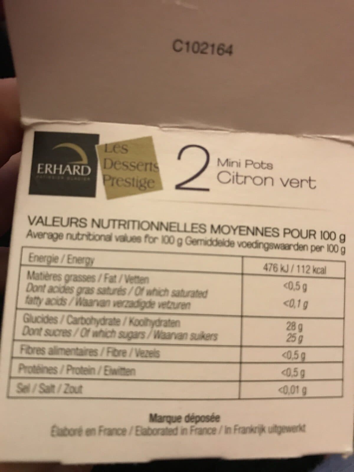Erhard Deux mini pots citron vert packshot