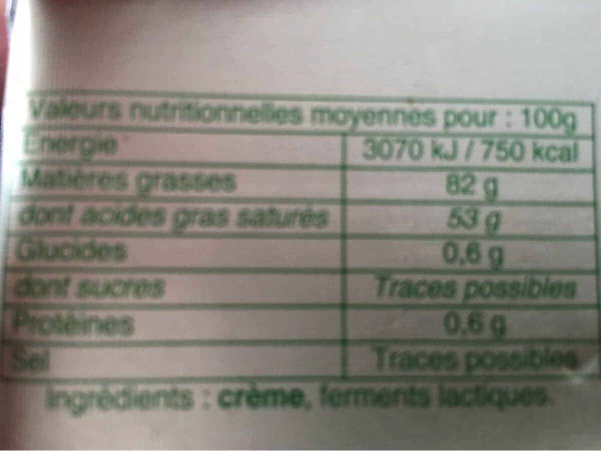 Open Food Facts Beurre de baratte packshot