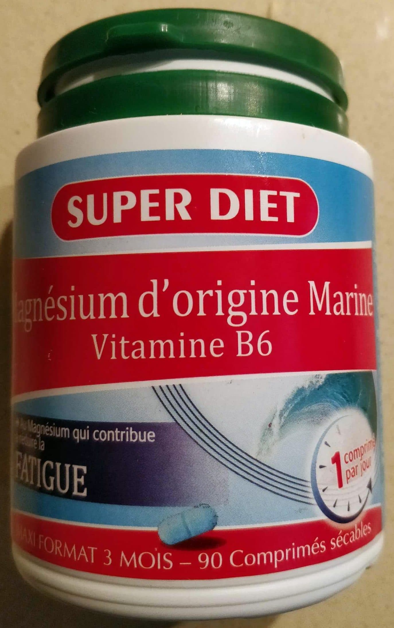 Super Diet Magnésium d'origine Marine Vitamine B6 packshot