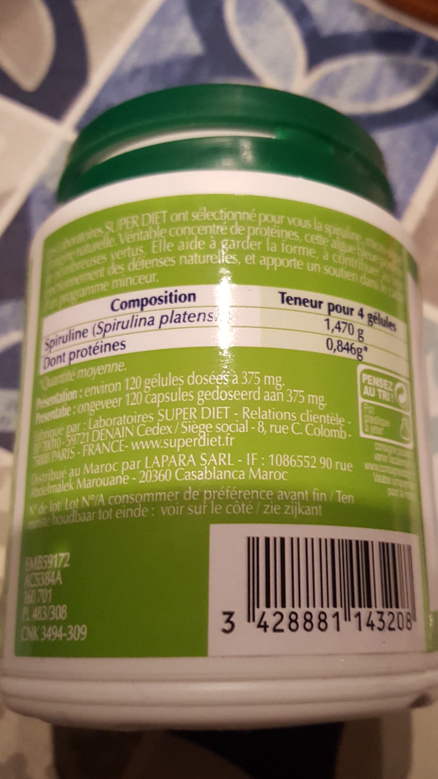 Super diet Super Diet Spiruline packshot