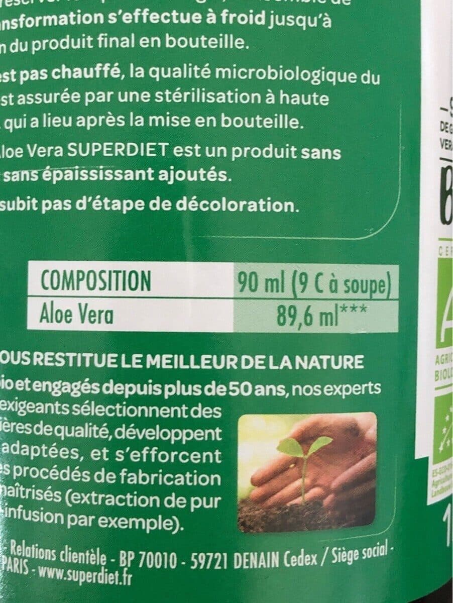 Super diet Gel D'aloe Vera packshot