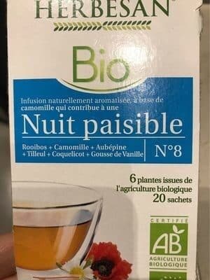 Herbesan Herbesan Nuit Paisible Bio - 20 Sachets - Herbesan packshot