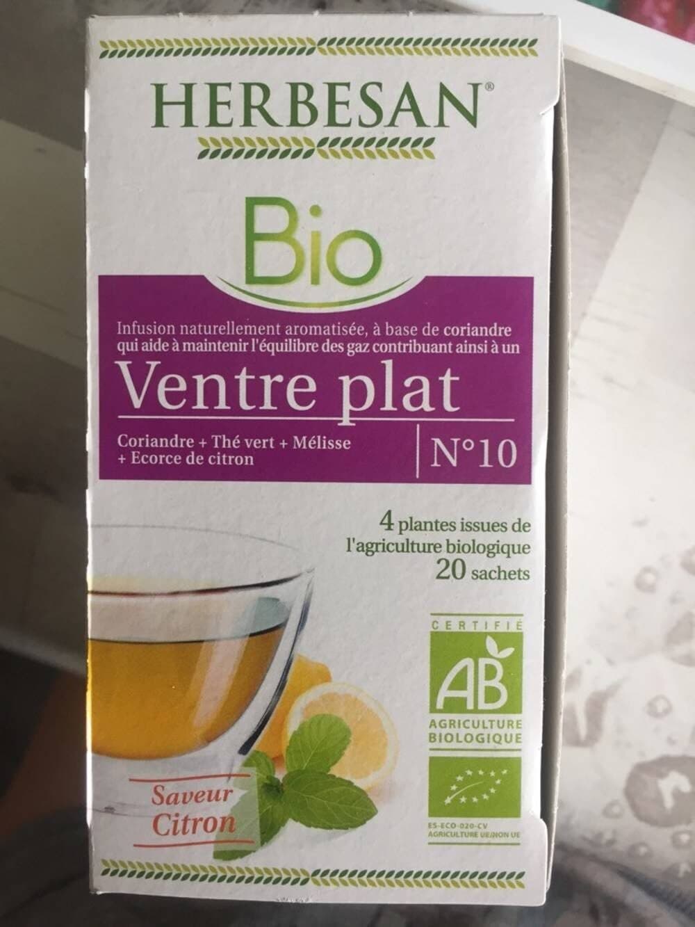 Herbesan Herbesan Ventre Plat Bio - 20 Sachets - Herbesan packshot