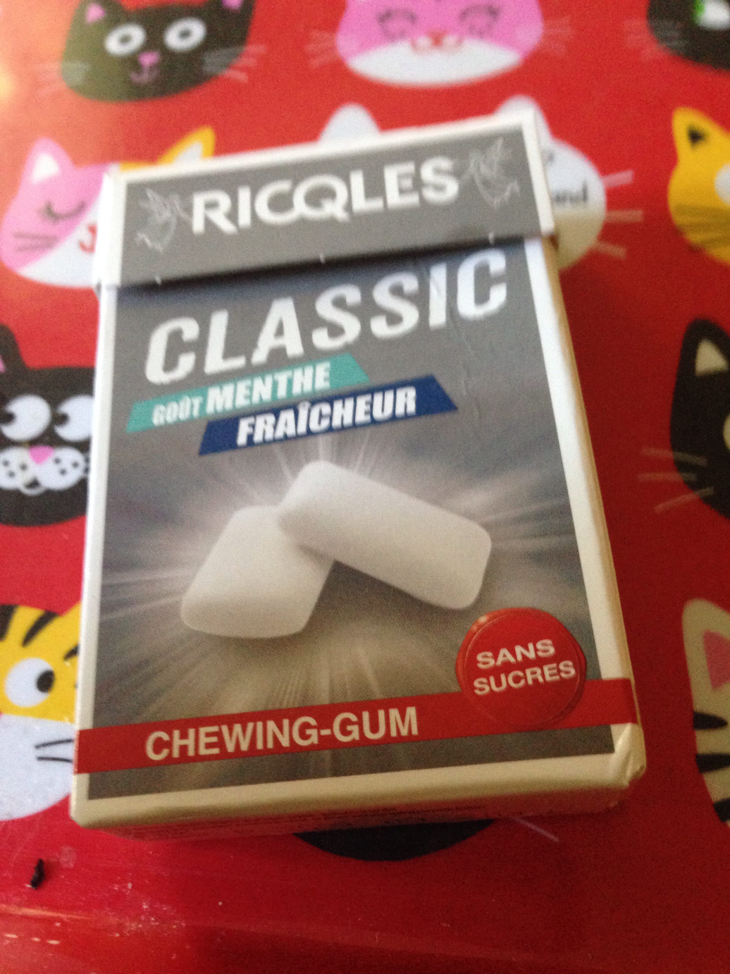 Ricqles Ricqlès Classic Chewing-Gum Sans Sucres Goût Menthe Fraicheur packshot