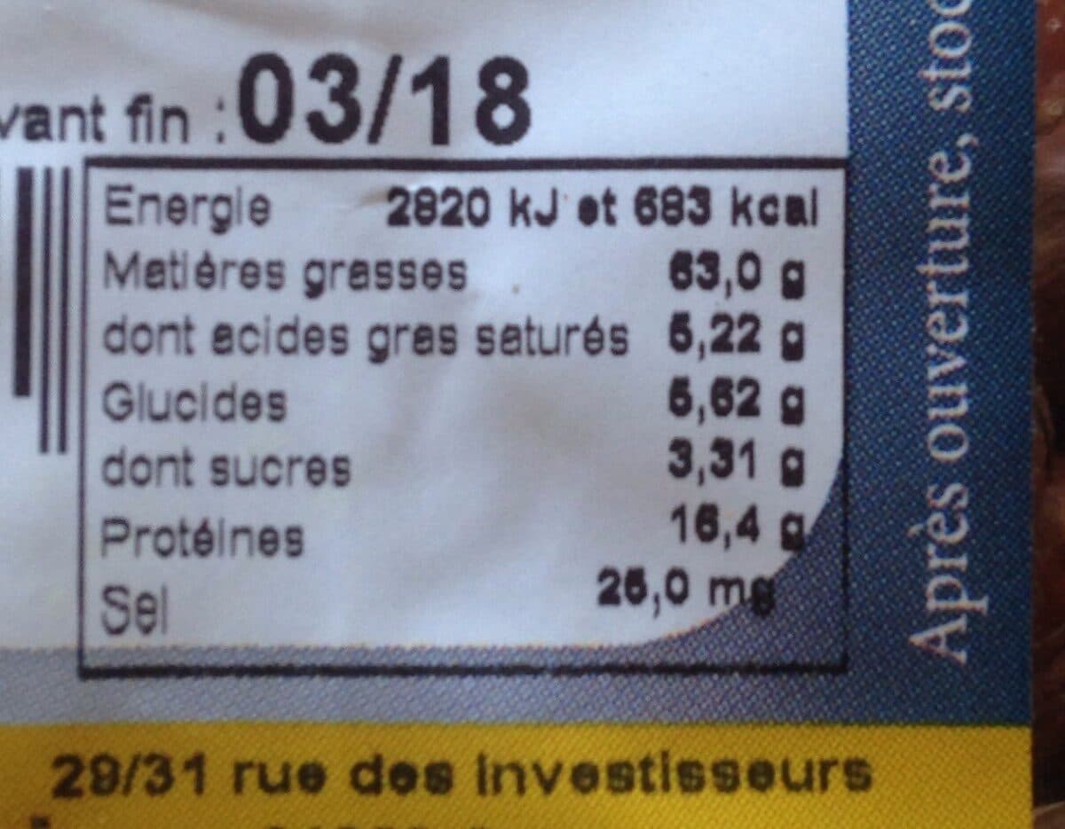 Open Food Facts Noisette decortiquée packshot