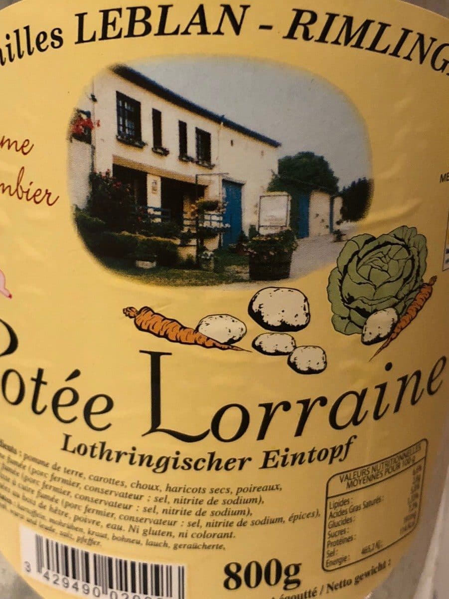 Open Food Facts Potée lorraine packshot