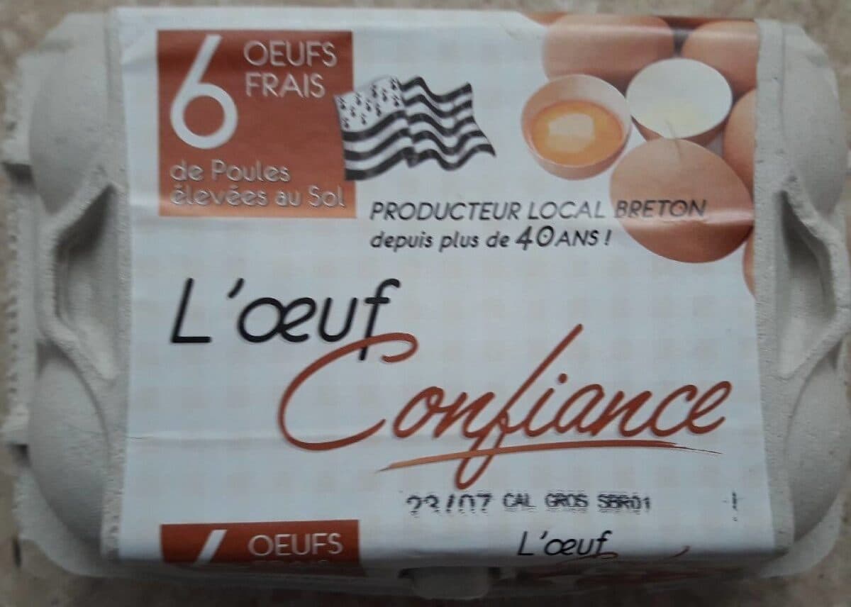 L’oeuf Confiance Oeufs De Poule Confiance Frais, Gros x6 packshot
