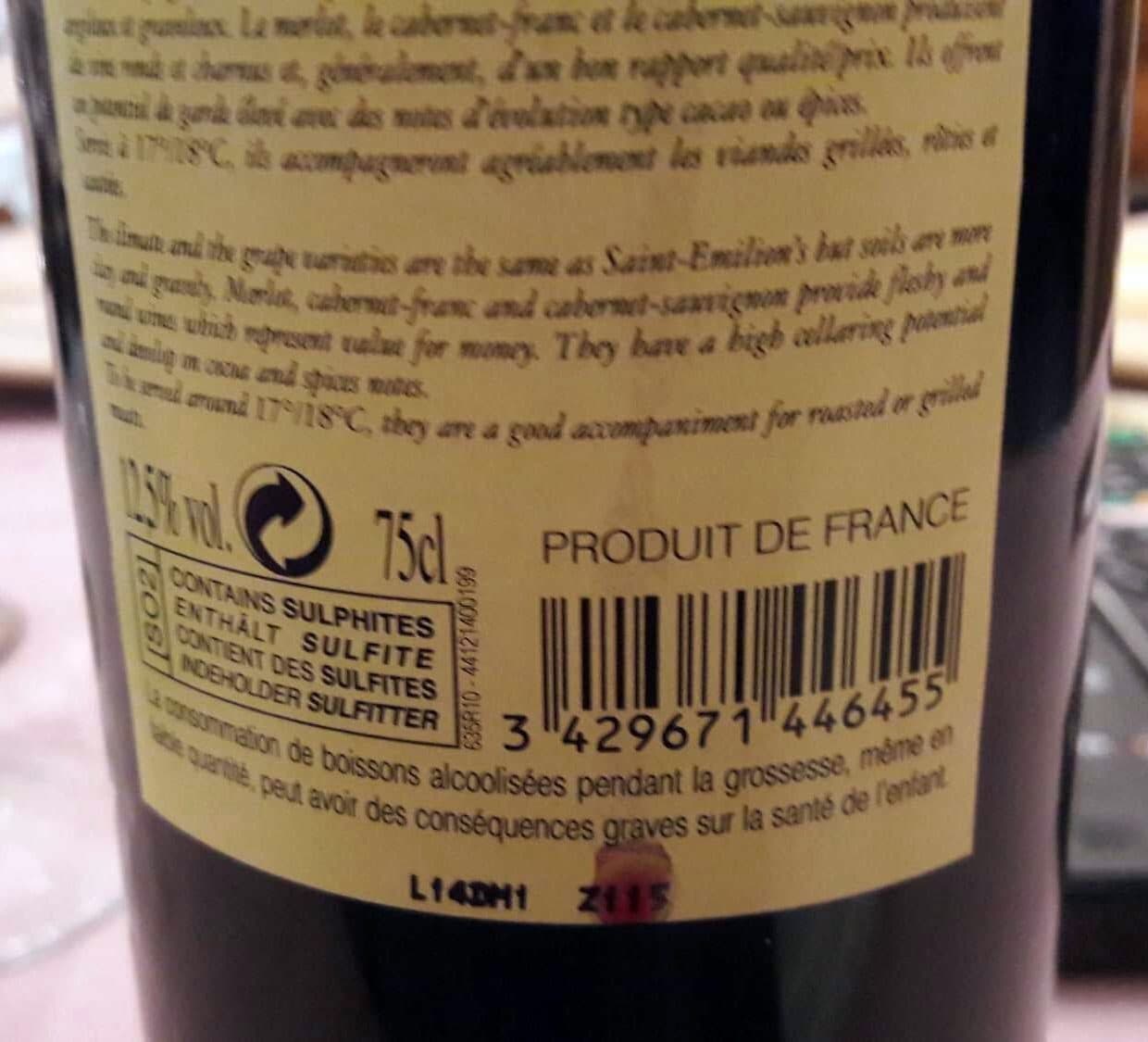 Open Food Facts Vin Rouge packshot