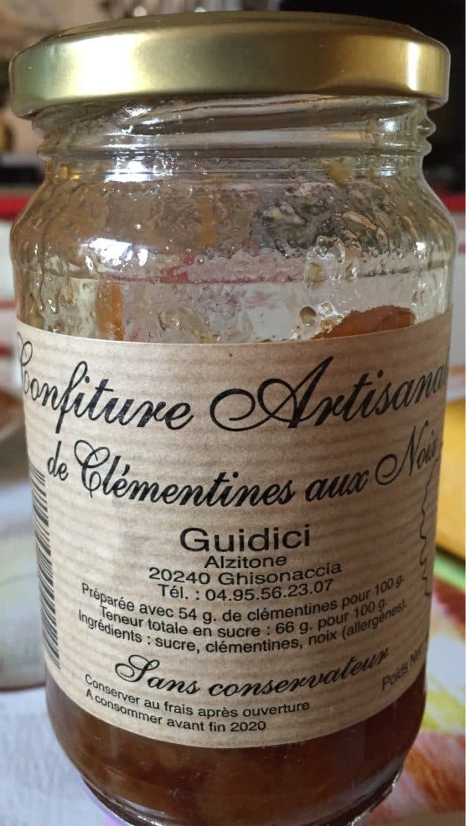 Open Food Facts Confiture de clementines aux noix packshot