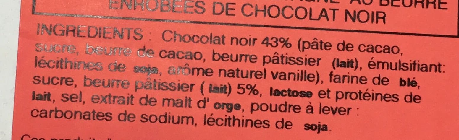 Les Gavottes Crêpes dentelle de Bretagne au beurre enrobées de chocolat noir packshot