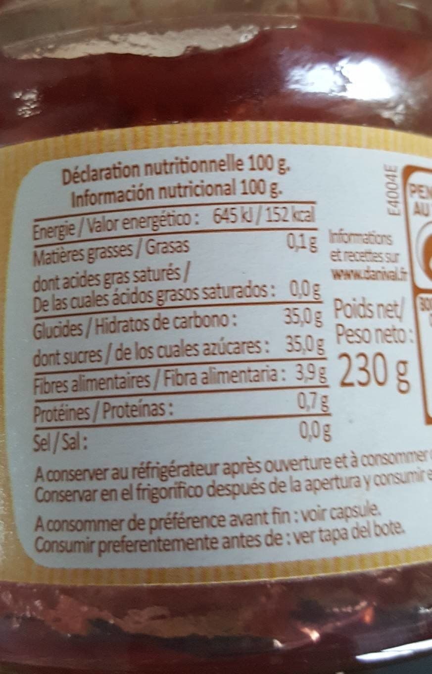 Danival Purée de framboises 230g packshot