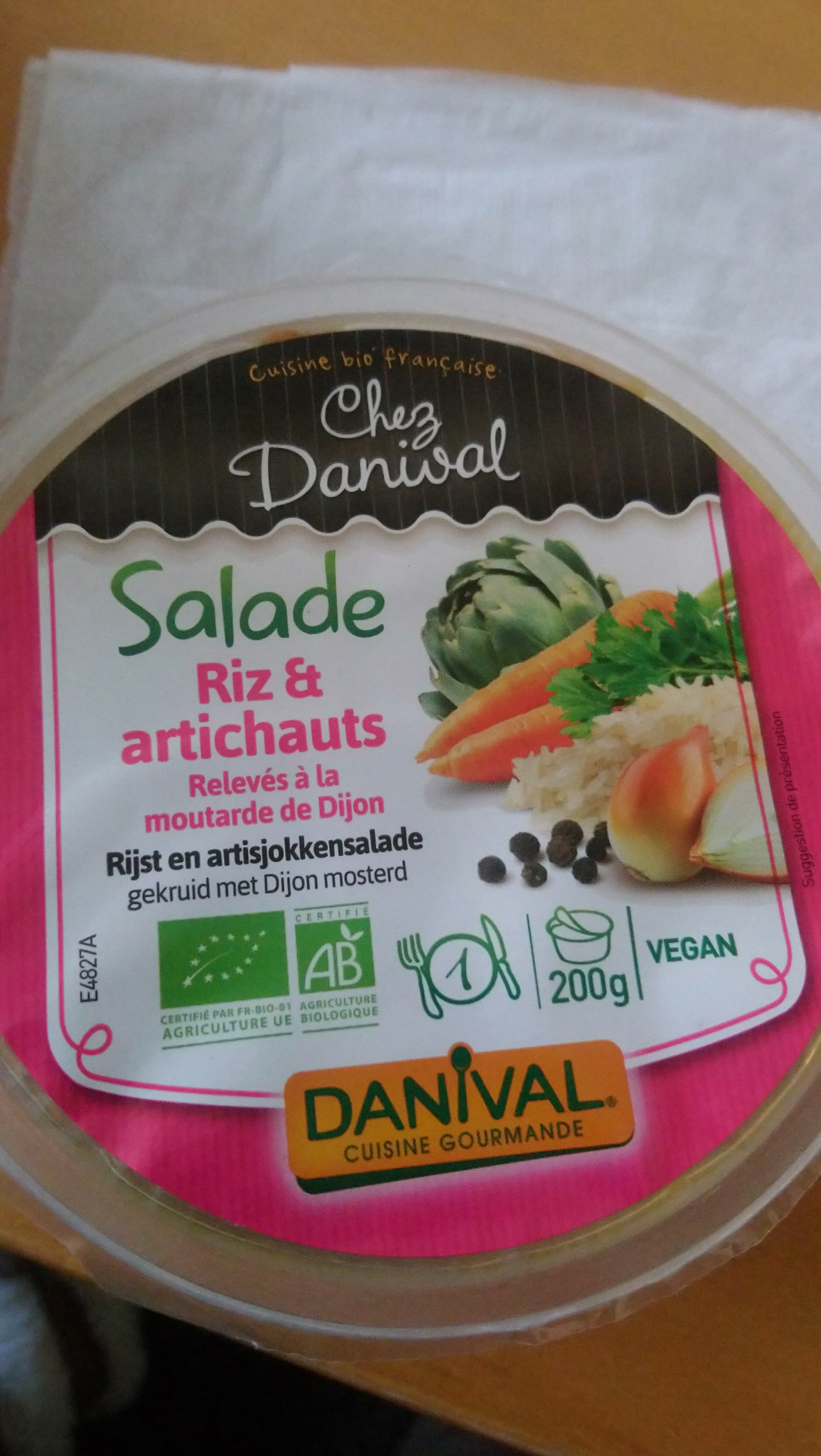 Danival Salade riz & artichauts relevés à la moutarde de Dijon packshot