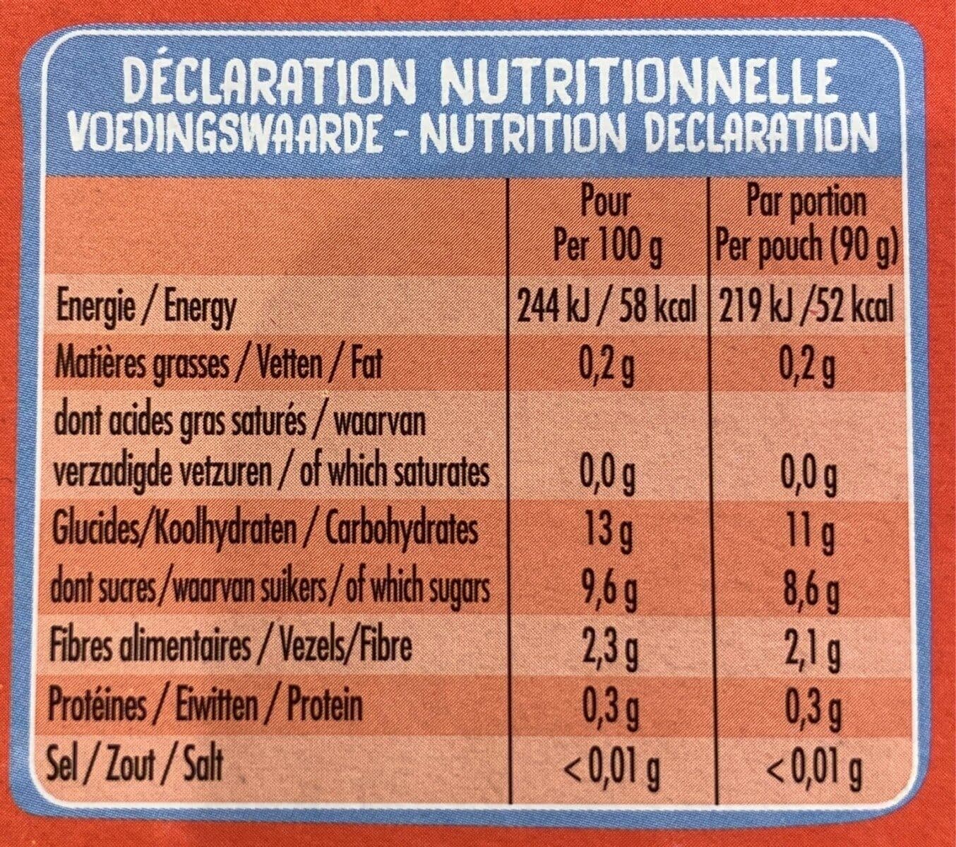 Danival Purée de fruits sans sucres ajoutés - Pomme fraise packshot