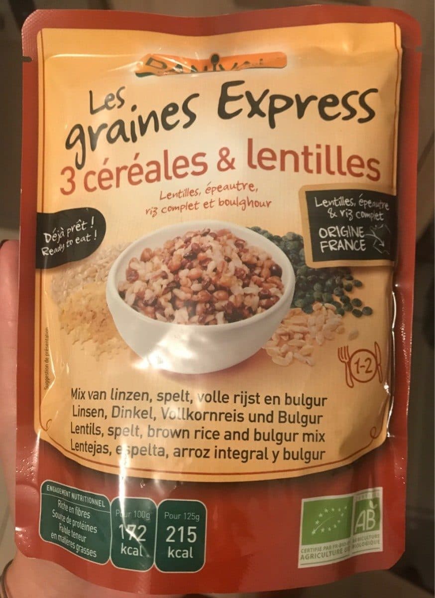 Danival Les graines Express, 3 céréales et lentilles packshot