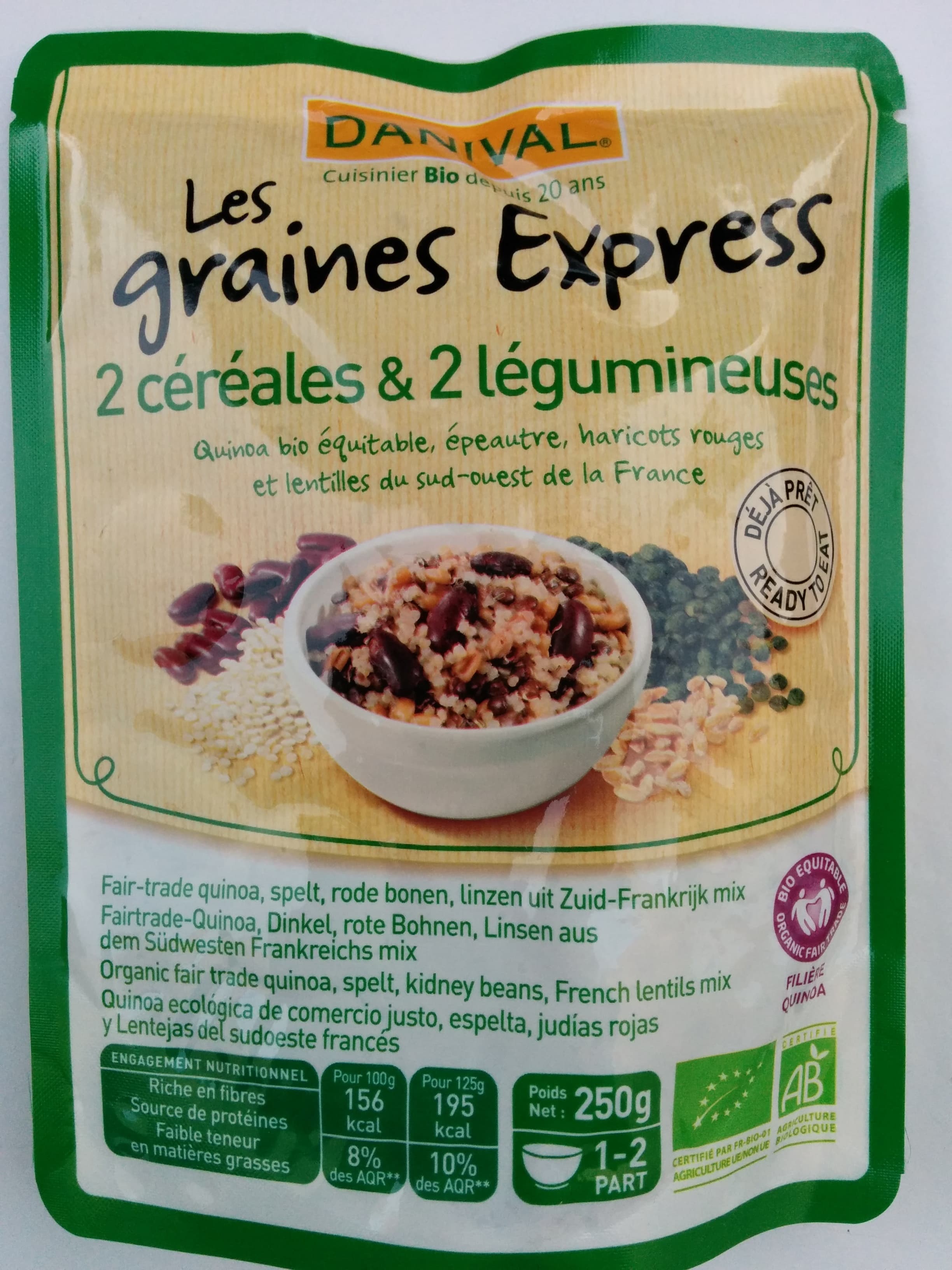 Danival Les graines Express 2 céréales & légumineuses packshot