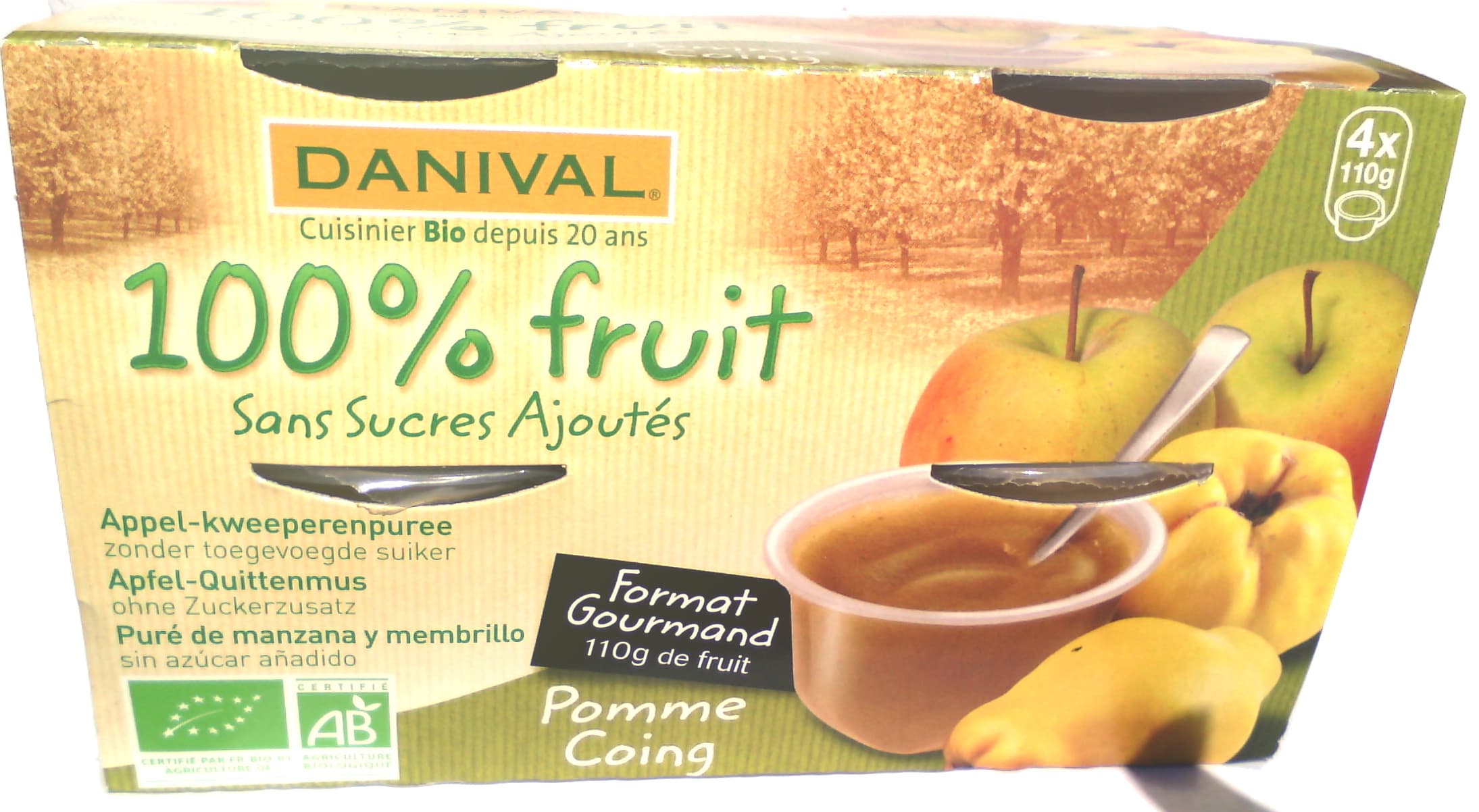 Danival 100% fruit packshot