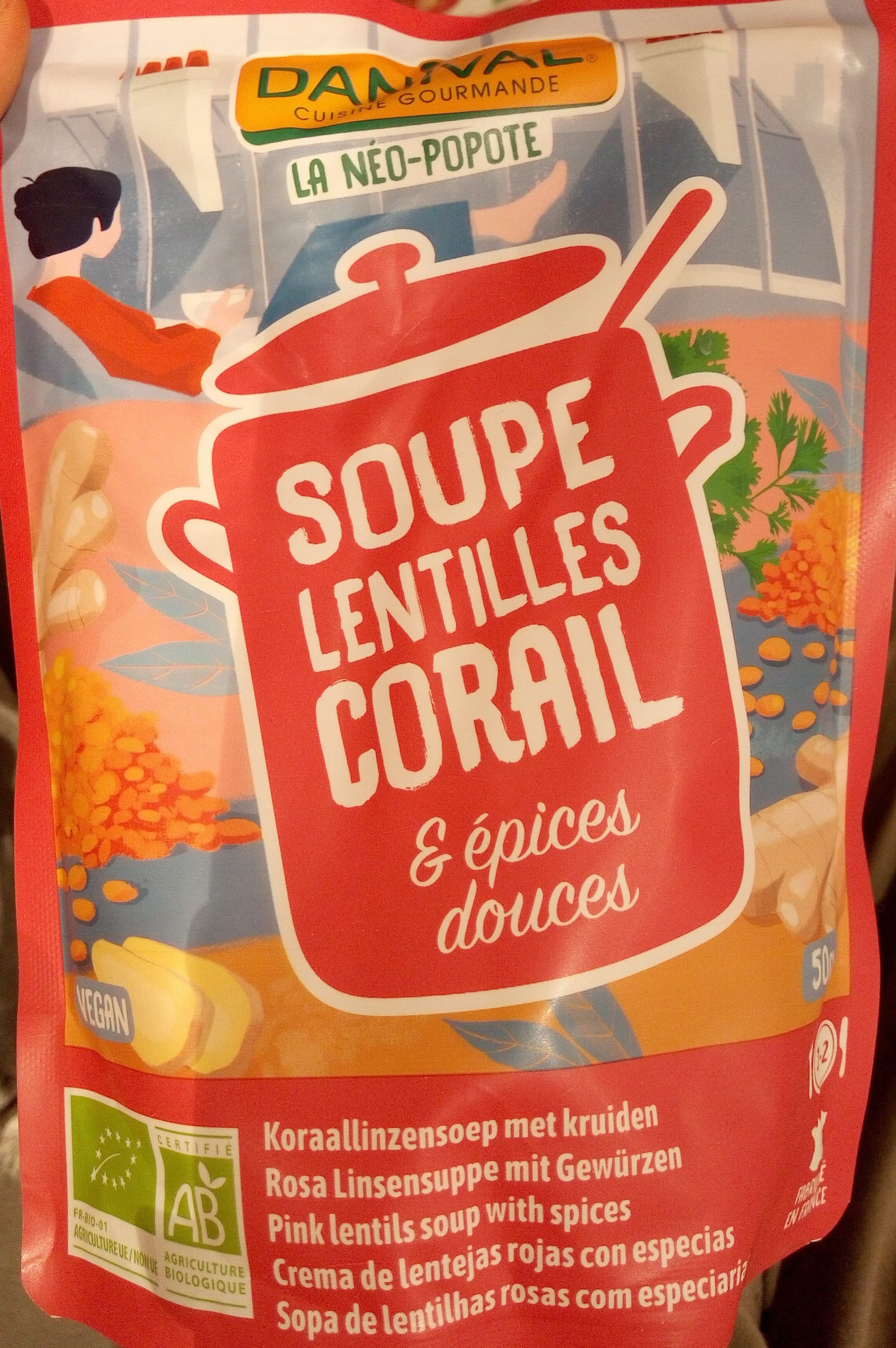 Danival Soupe aux lentilles corail et epices douces packshot