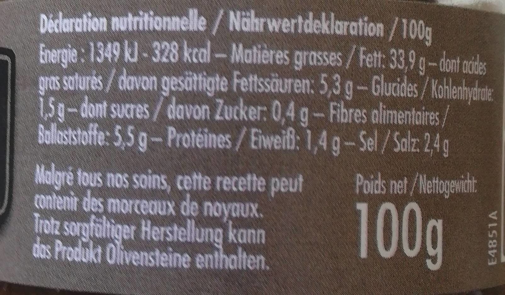 Danival Olivade noire packshot