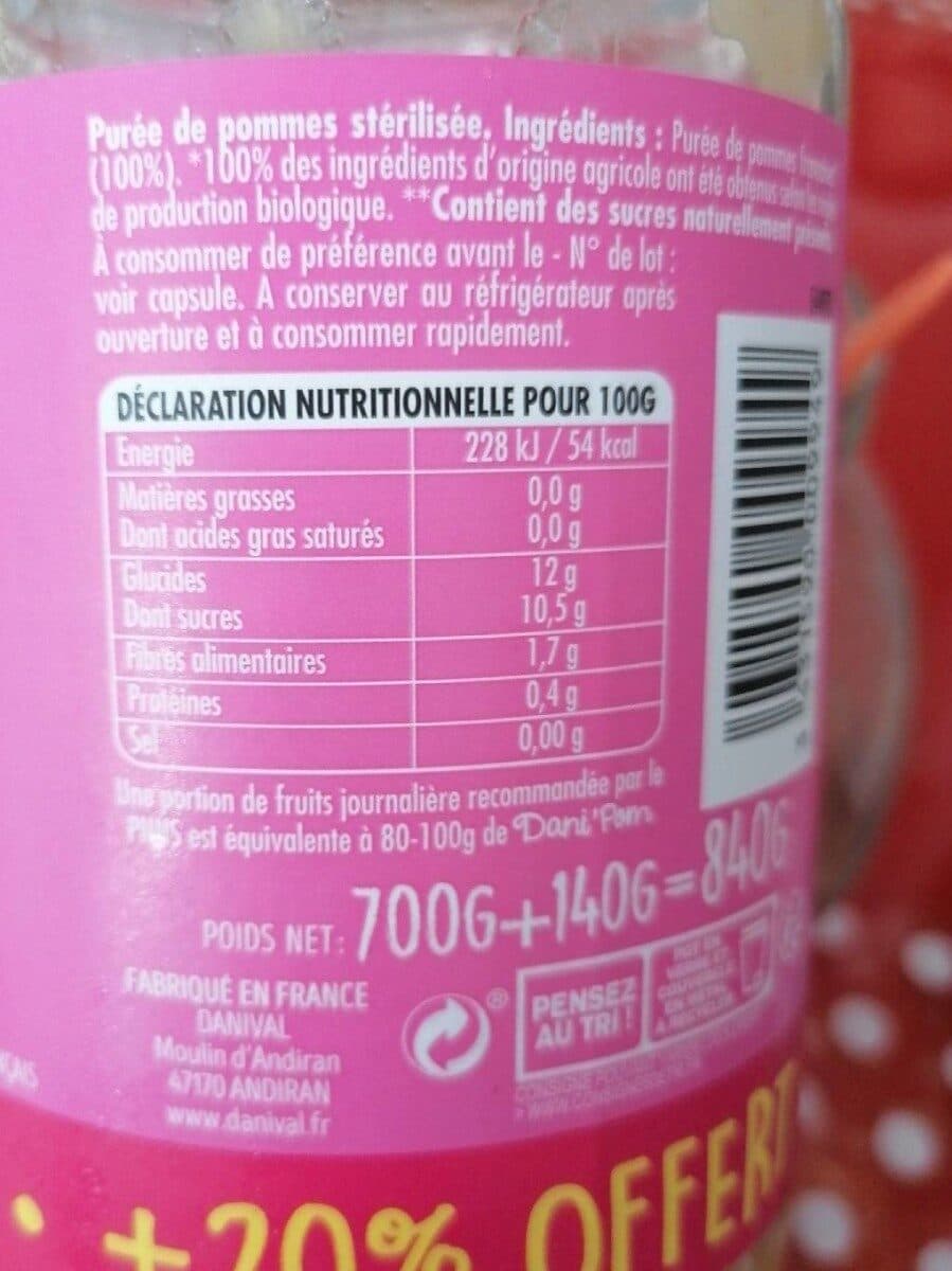 Danival Danipom Pomme Bio packshot