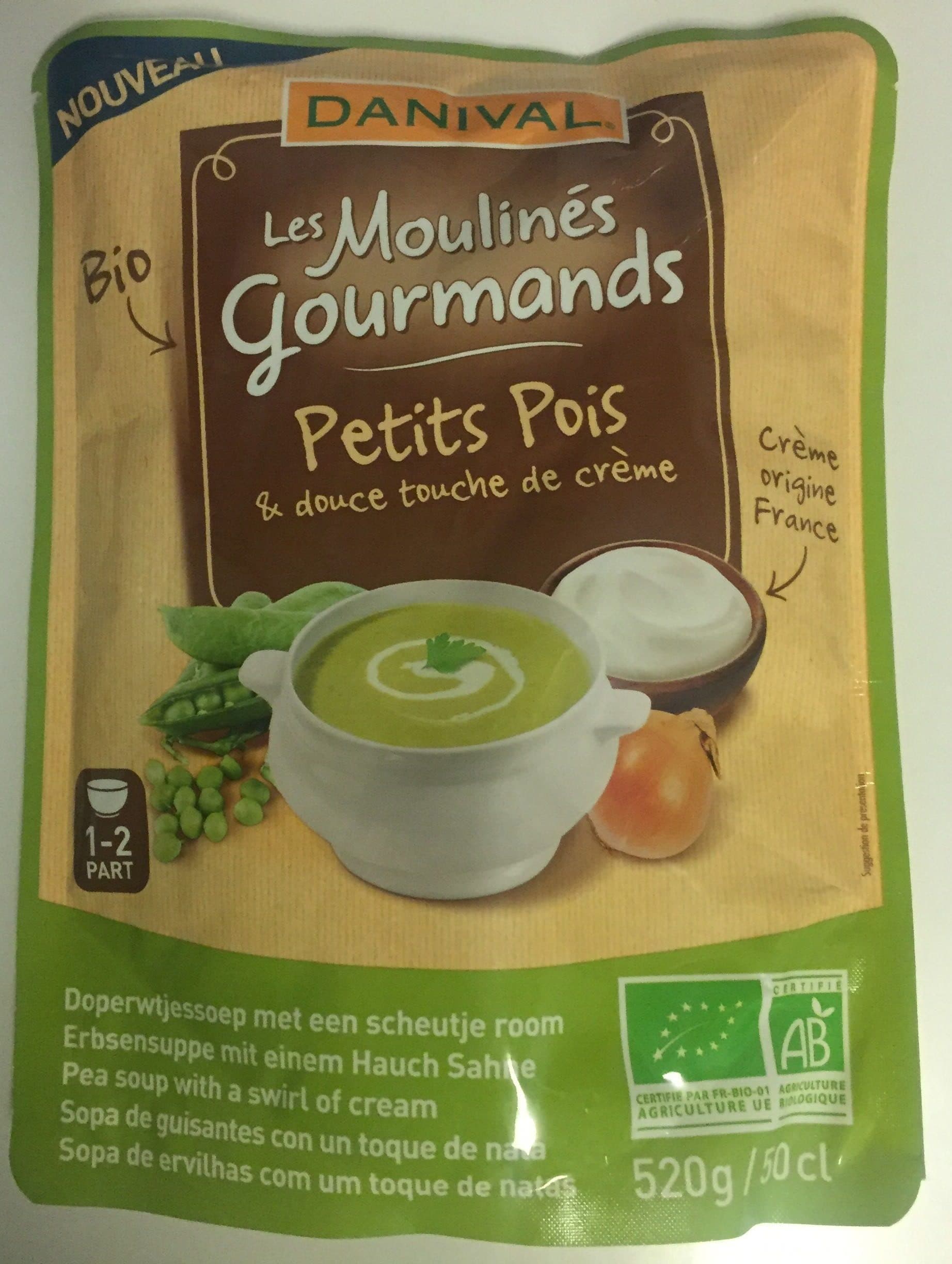 Danival Les Moulinés Gourmands Petits Pois & Touche de Crème packshot