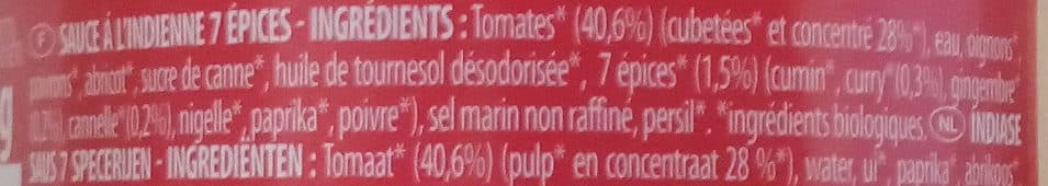 Danival Sauce à l'Indienne 7 Epices packshot