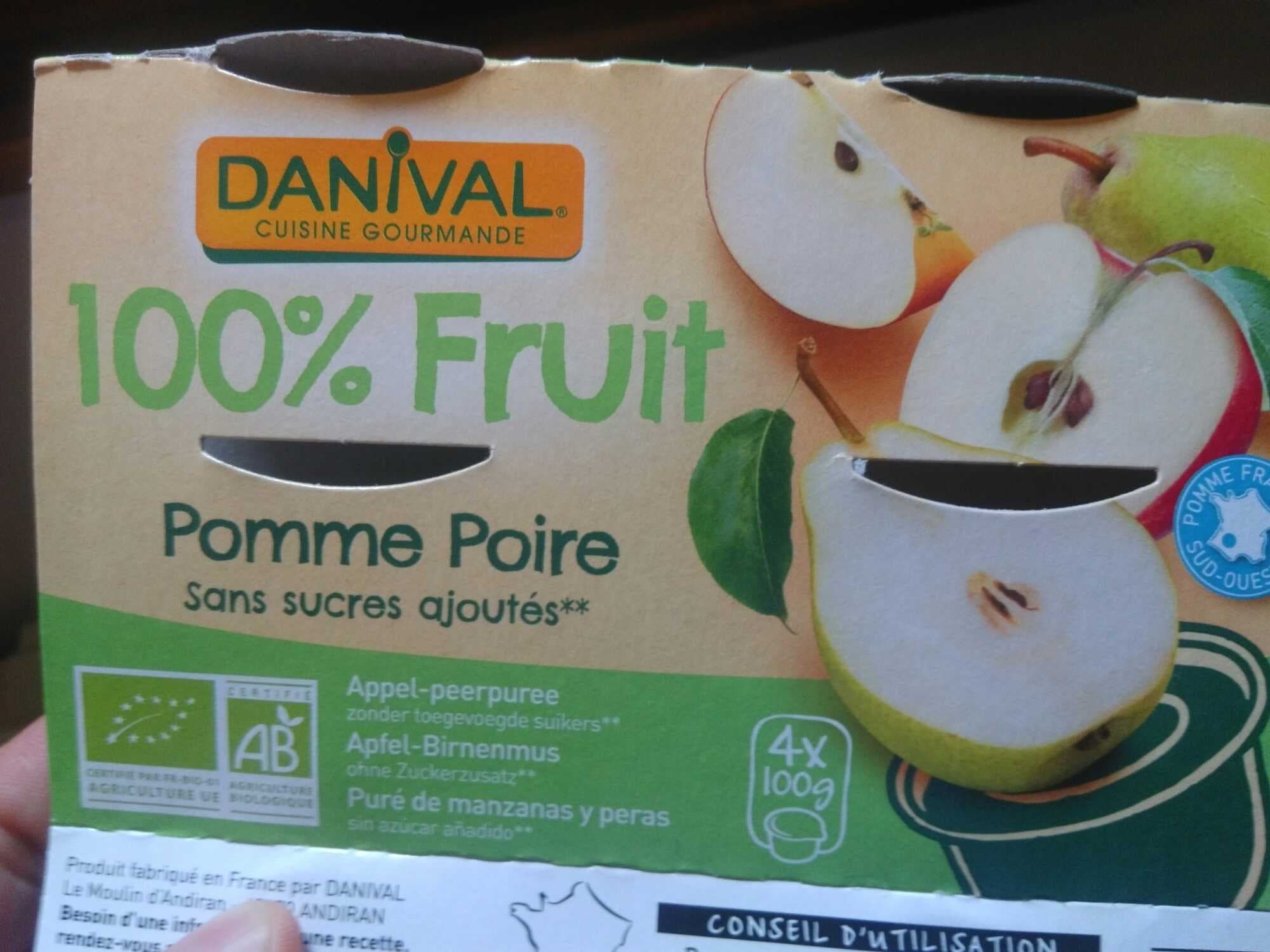 Danival Compotes Pomme Poire Sans Sucres Ajoutés packshot