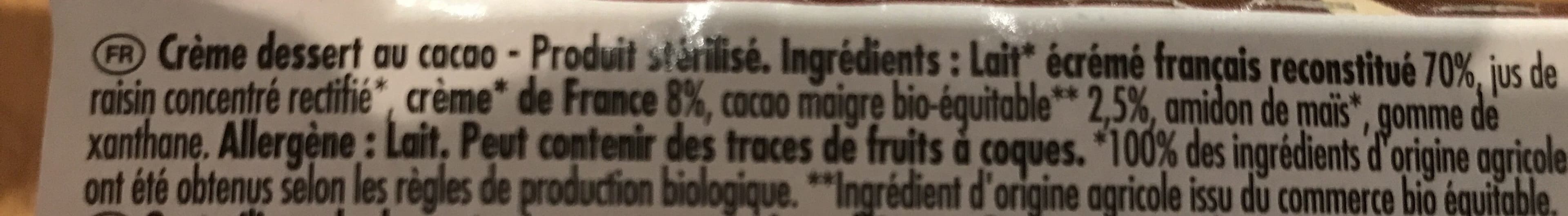 Danival Crème dessert au Cacao packshot