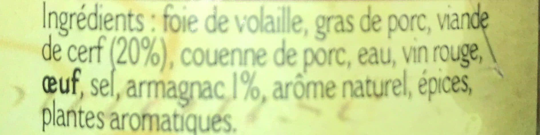 Délices d'Avent Terrine de cerf à l'Armagnac packshot