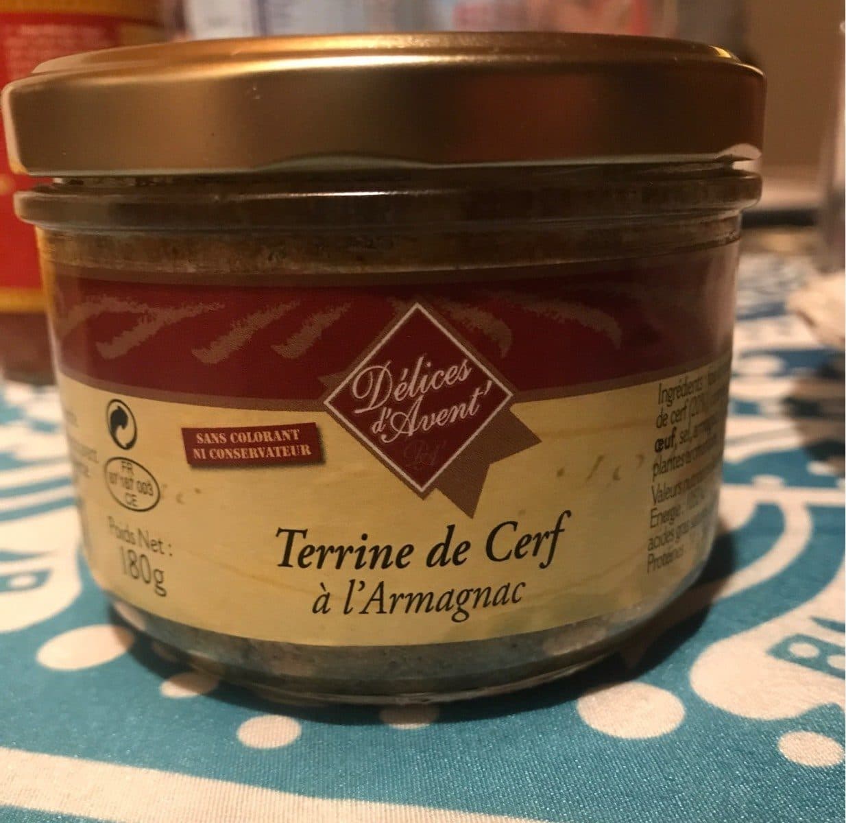 Délices d'Avent Terrine de cerf à l'Armagnac packshot