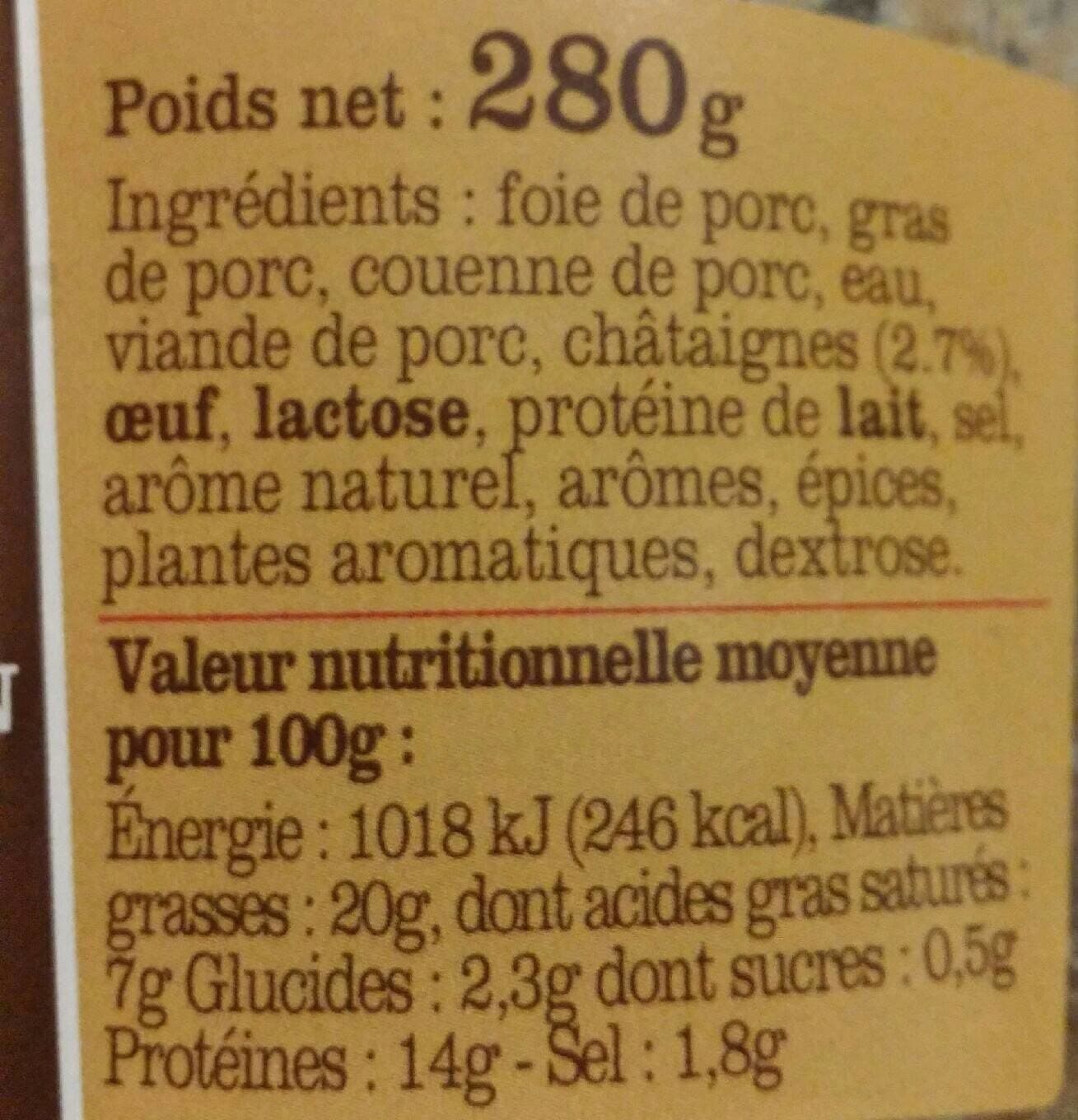 Laredy Terrine du Limousin aux châtaignes packshot