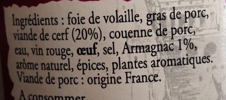 comte de la seynie terrine de cerf à l'armagnac packshot