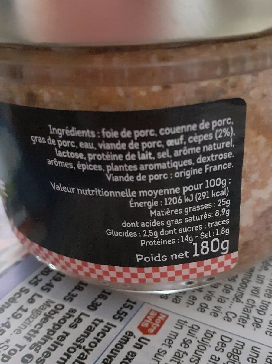 Comte De La Seynie Terrine de Campagne aux cèpes packshot