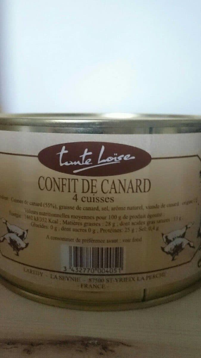 Open Food Facts Confit de canard packshot