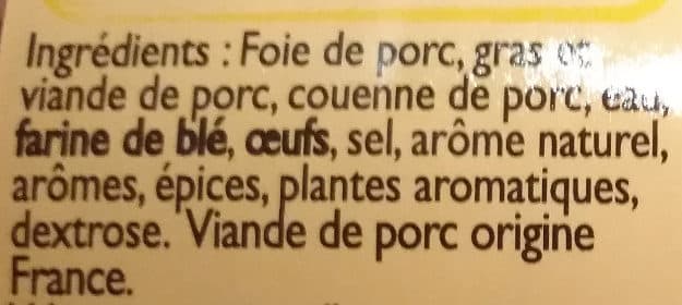Les Gourmets de Montsegu Terrine de campagne à l'ancienne packshot