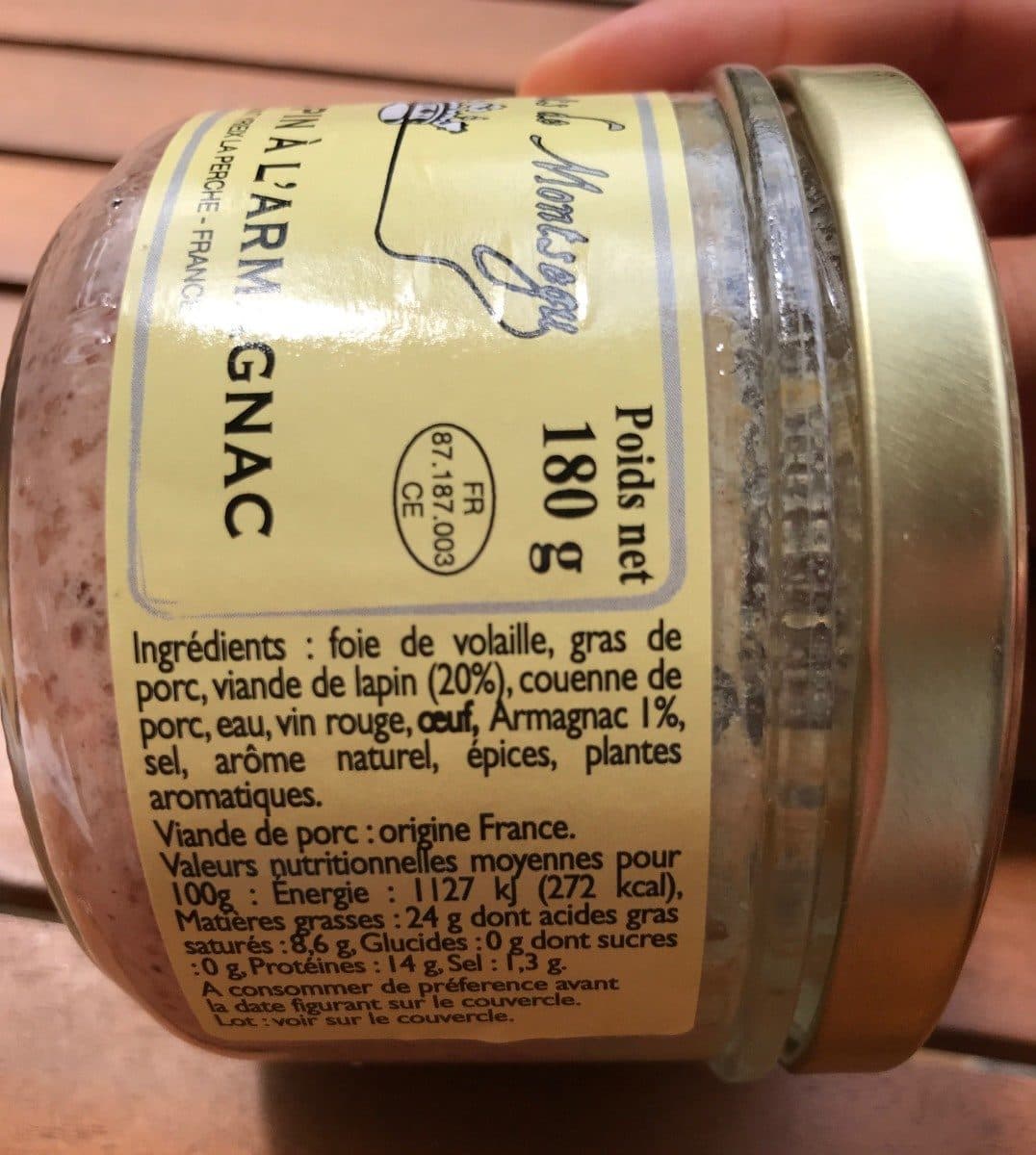 Open Food Facts Terrine de lapin a l'armagnac packshot