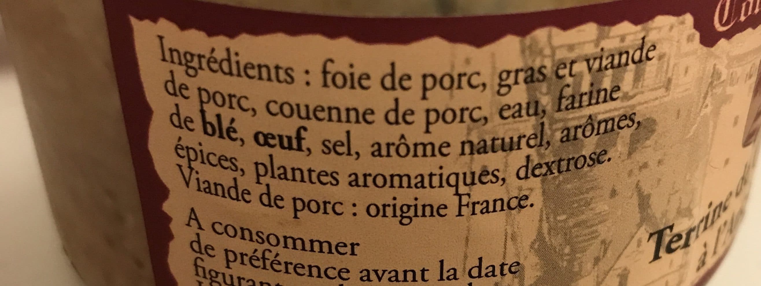 Comte De La Segnie Terrine de campagne À l’ancienne packshot