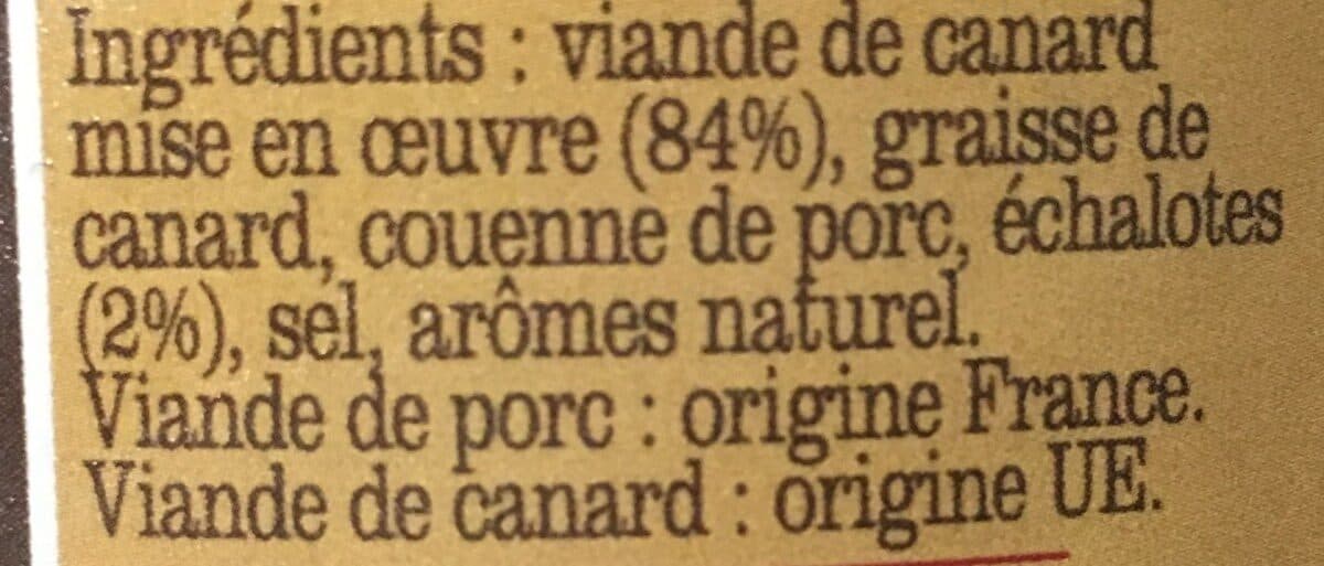 Open Food Facts Grattons de canard à l’échalote packshot