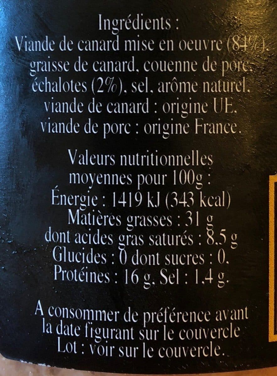 Les Trois Chefs Grattons de Canard à l'echalote packshot