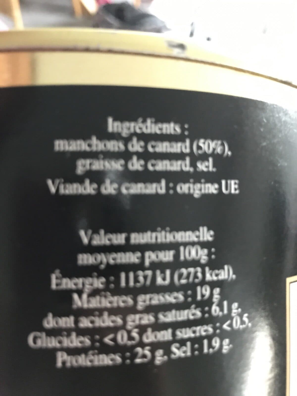 Les Trois Chefs Manchons de canard confits packshot