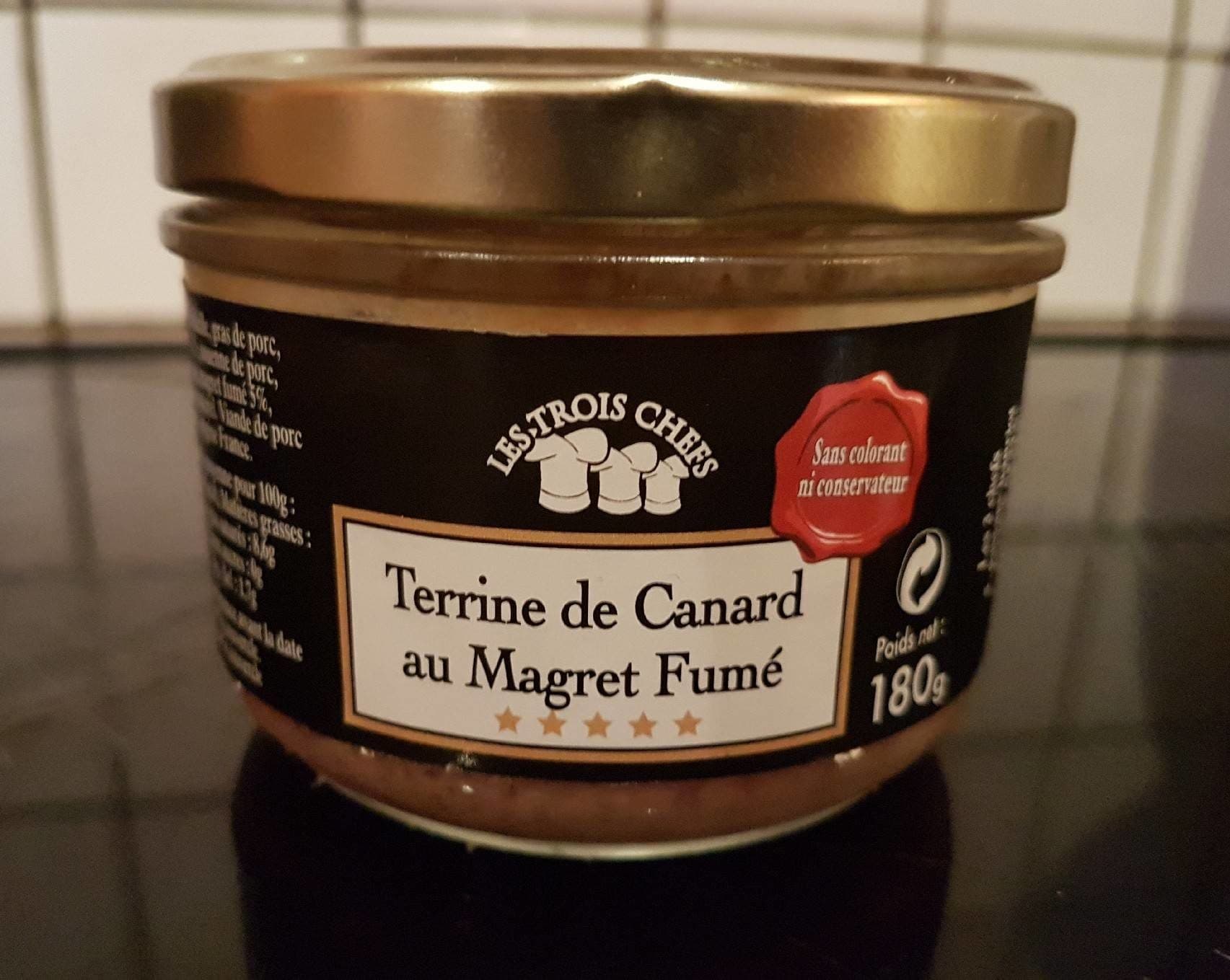 Les Trois Chefs Terrine de canard au magret fumé packshot